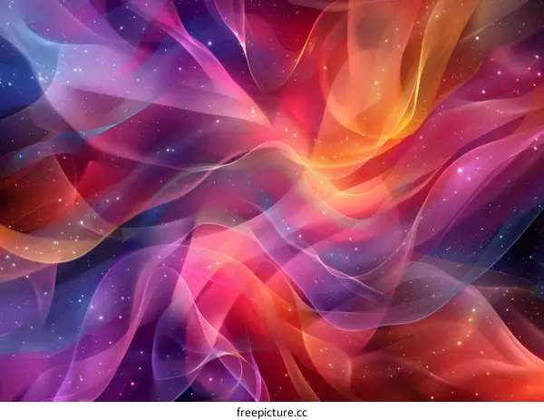 Abstract Colorful Flowing Lines