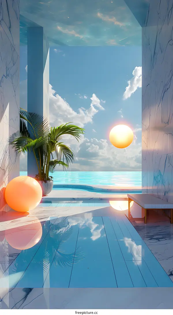 Surreal Swimming Pool: A Dreamscape