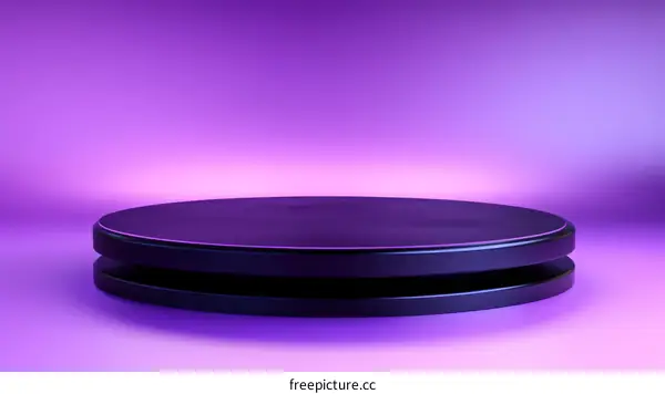 Purple Gradient Background with Black Product Display