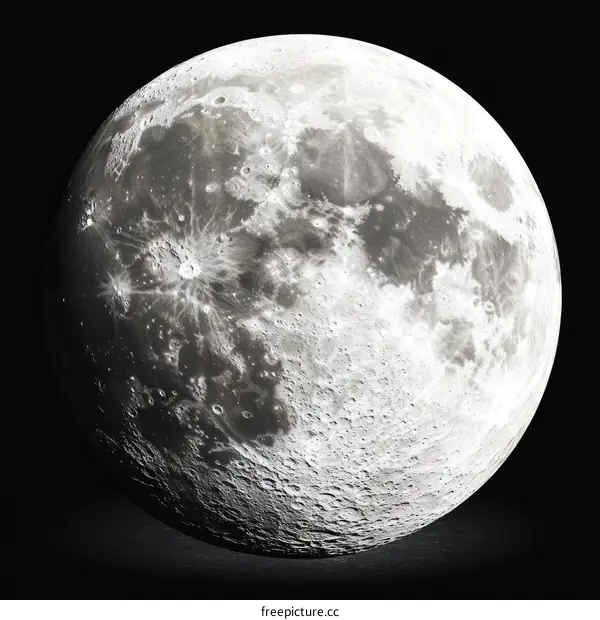 Detailed View of the Moon Surface