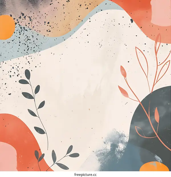 Abstract Art Background With Watercolor Style