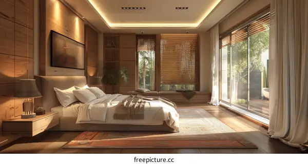 Modern Wooden Bedroom Interior Design