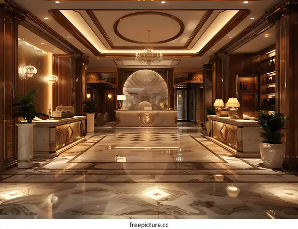 Grand hotel lobby