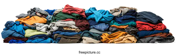 [Transparent Background PNG]Colorful Pile of Used Clothes