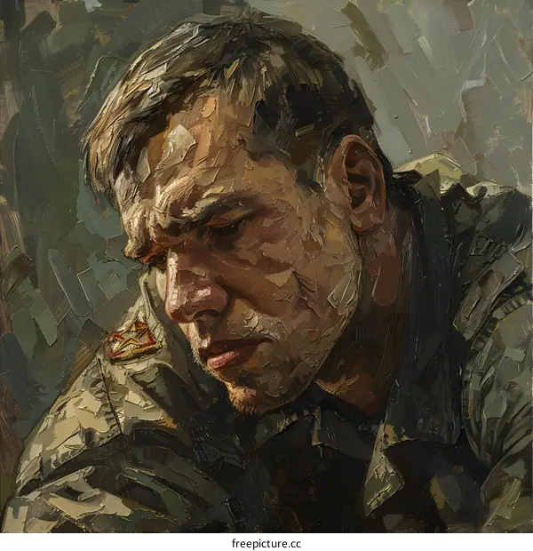 Portrait of a Young Man in Military Uniform