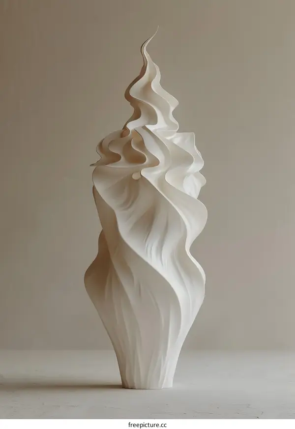 3D rendering of a white sculpture