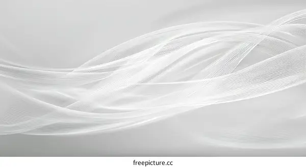Abstract White Fabric Flowing Design