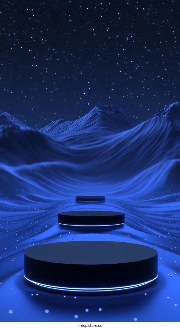 Abstract Night Scene Product Display