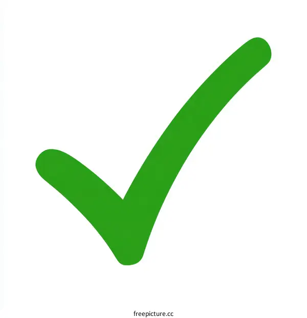 Green Check Mark Icon Illustration