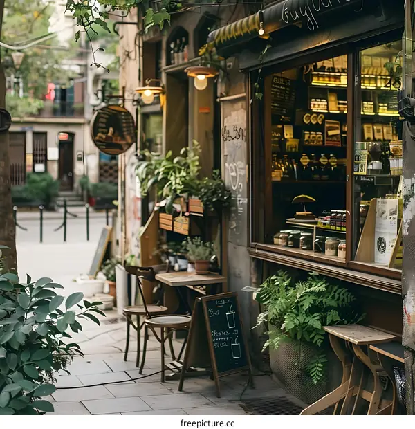 Outdoor Cafe in a European City