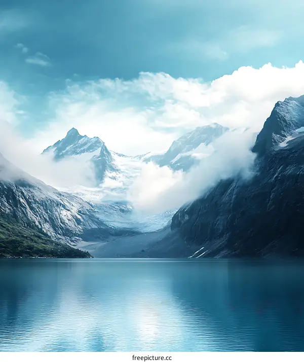Picturesque Mountains Reflecting In A Tranquil Lake