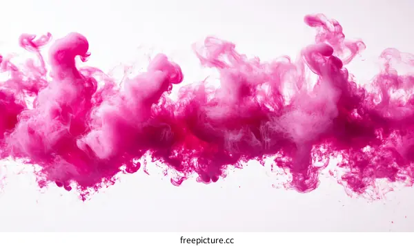 Abstract Pink Ink Cloud Art