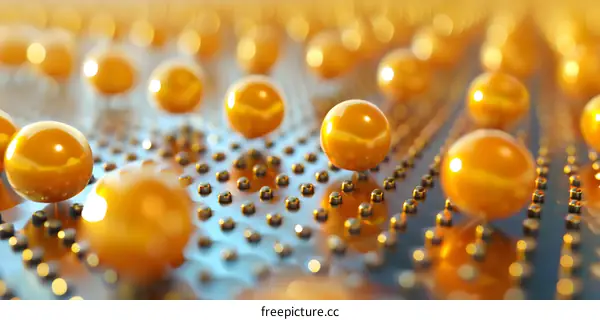 Abstract Golden Sphere 3D Rendering