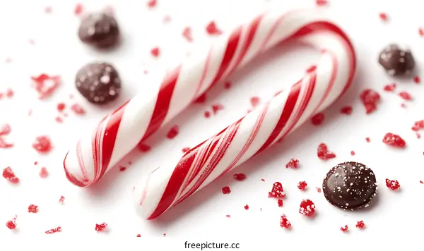 Christmas Candy Cane and Chocolate Sprinkles
