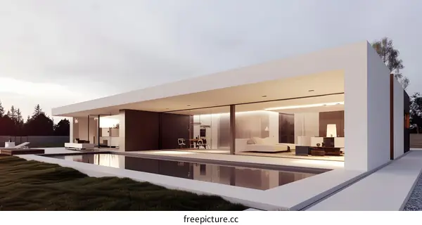 Modern Minimalist House with Swimming Pool