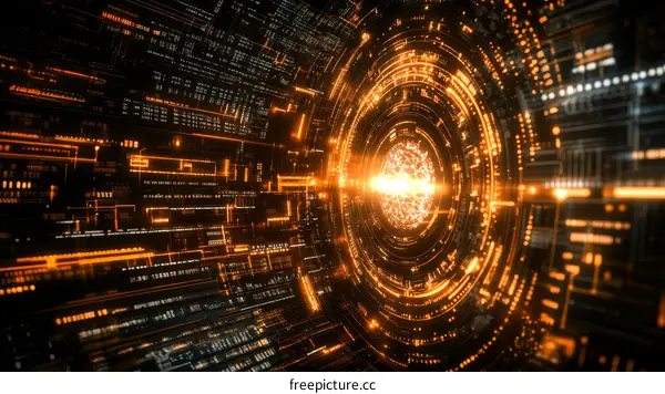 Abstract Futuristic Digital Circuit Design