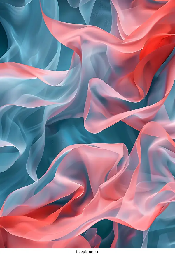 Abstract Blue and Red Fabric Texture
