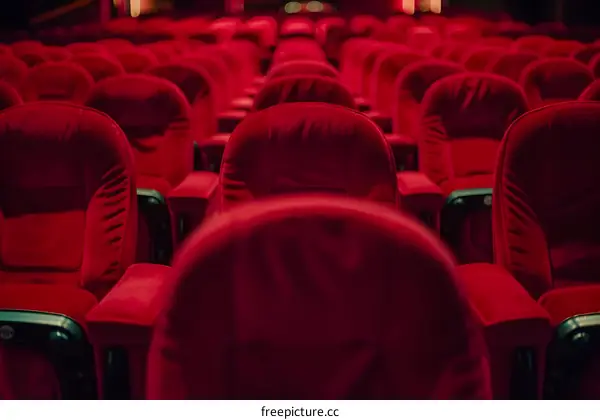 Red Velvet Seats in a Movie Theater