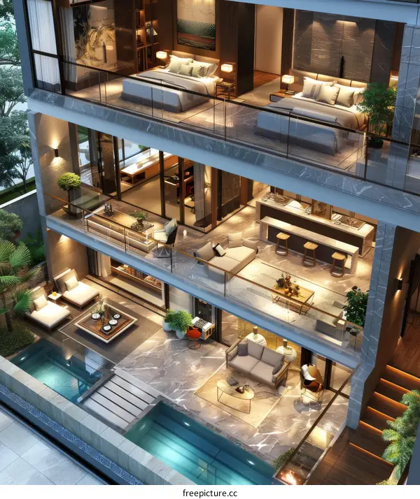 Luxury Penthouse with Indoor-Outdoor Living and Swimming Pool