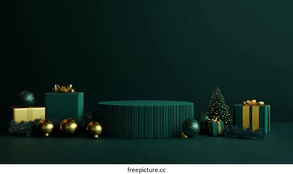 Emerald Green Christmas Gift Display