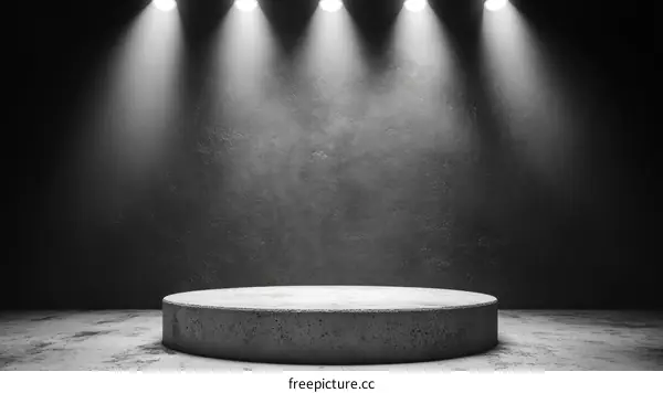 Abstract Concrete Podium Showcase