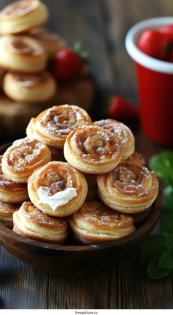 Delicious Sweet Pastry Biscuits with Cream