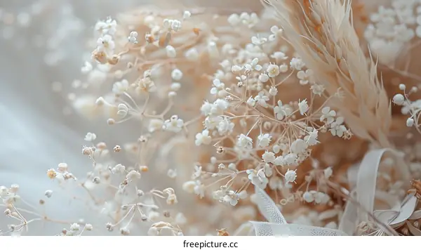 Small white flowers with yellow centers