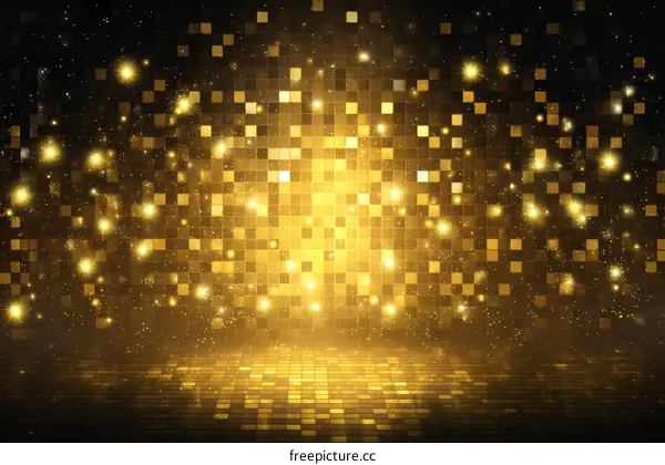 Golden Sparkling Mosaic Background Design