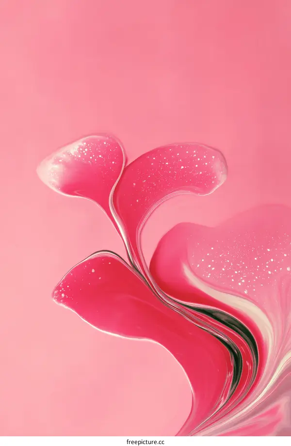 Abstract Pink Liquid Art Design