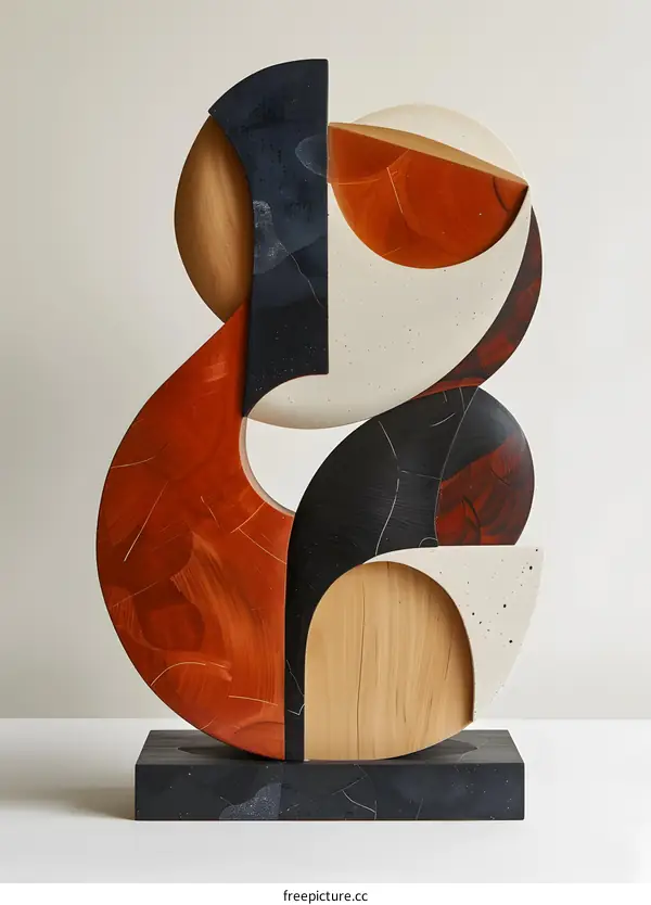 Wooden sculpture resembling the number 8