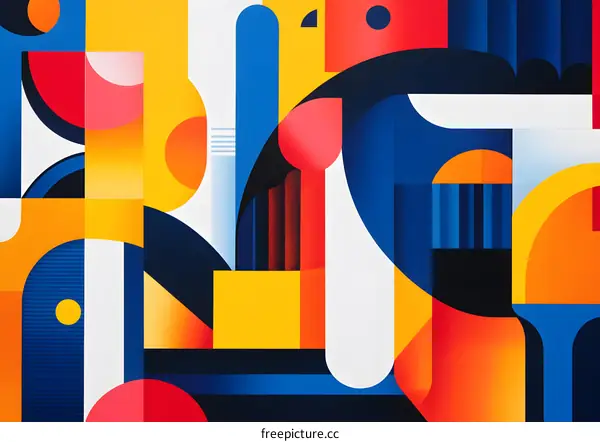 Abstract Geometric Shapes and Colors