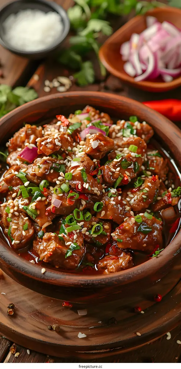 Spicy Beef with Sesame Seeds