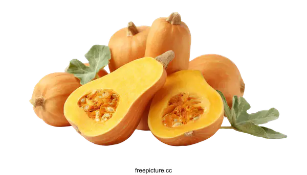 [Transparent Background PNG]Assorted Butternut Squash and Pumpkin Collection