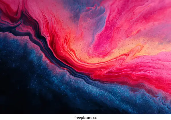 Abstract Painting with Vibrant Colors