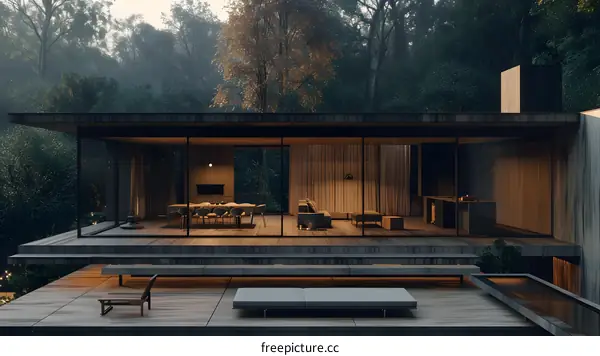 Modern Minimalist House in the Forest
