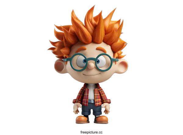 [Transparent Background PNG]3D cartoon character of a boy