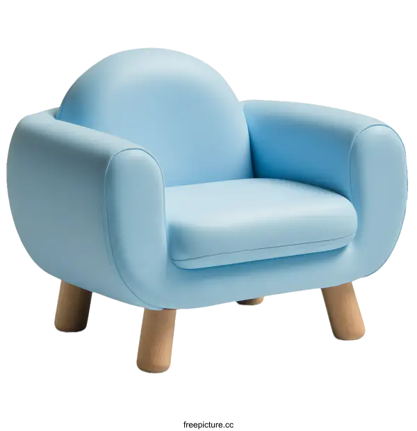 [Transparent Background PNG]Light Blue Childrens Armchair