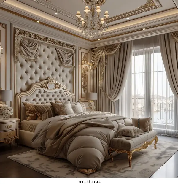 Luxury Bedroom Interior Design Illustration