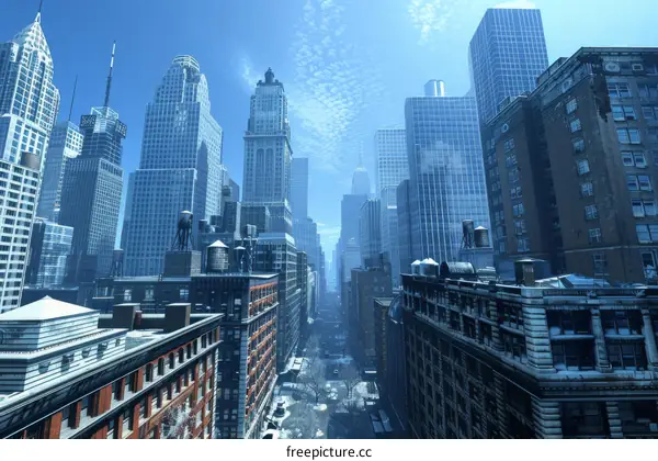 New York City Urban Skyline