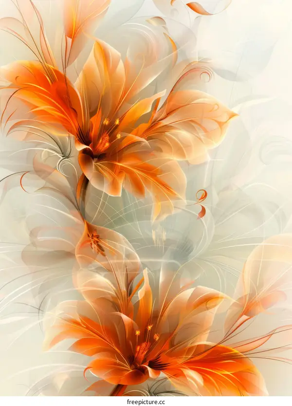 Orange-Hued Lilies in Brilliance