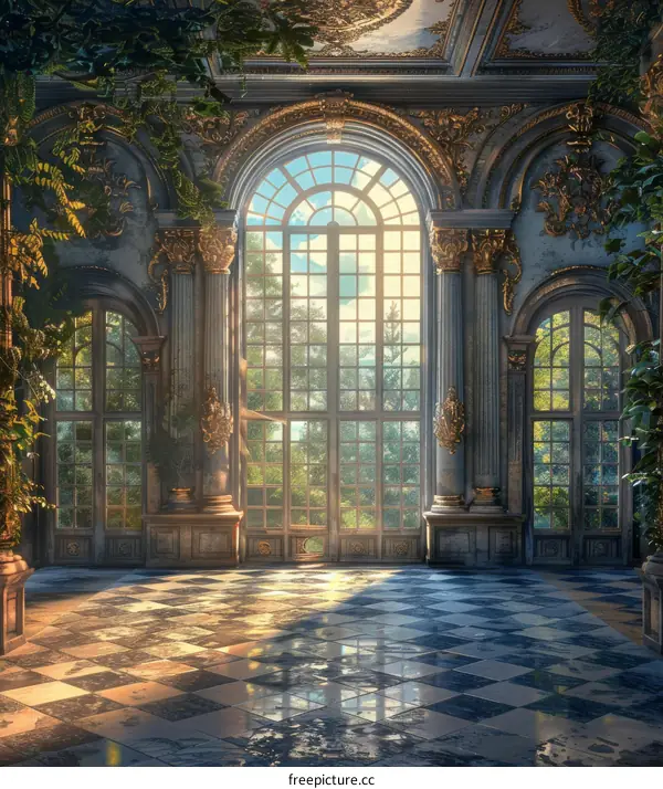 Lavish Hall with Grand Windows