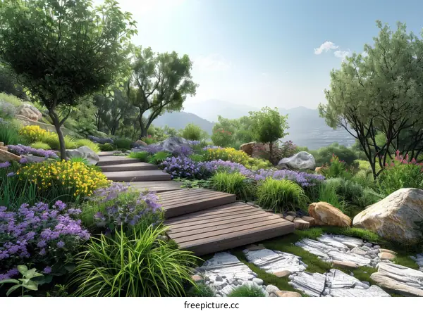 Hillside Garden Oasis