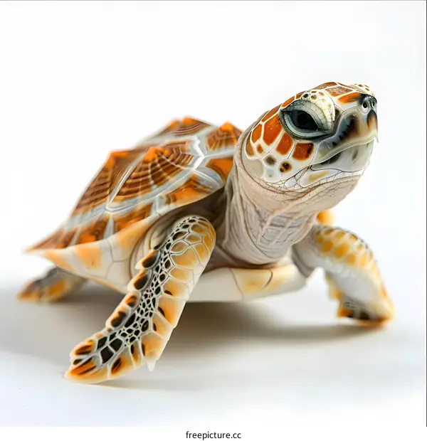 A cute baby sea turtle