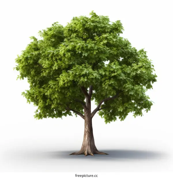 An illustration of a single green tree