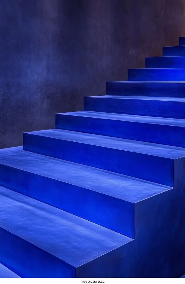 Abstract Blue Steps Architectural Design
