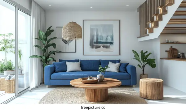 Modern Coastal Living Room Interior Design