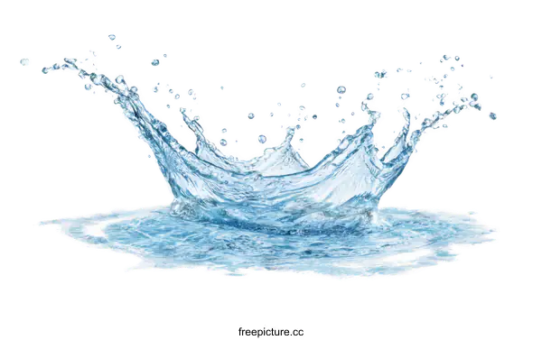 [Transparent Background PNG]Water Splash Isolated on White Background