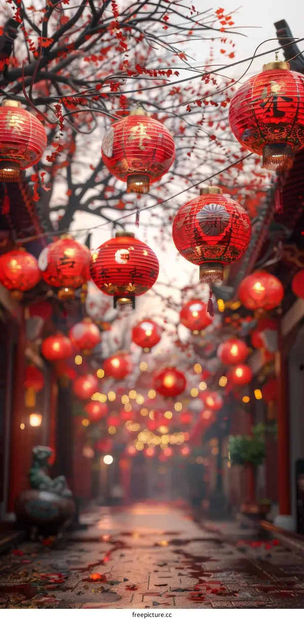 Red Lanterns Celebrate Spring Festival