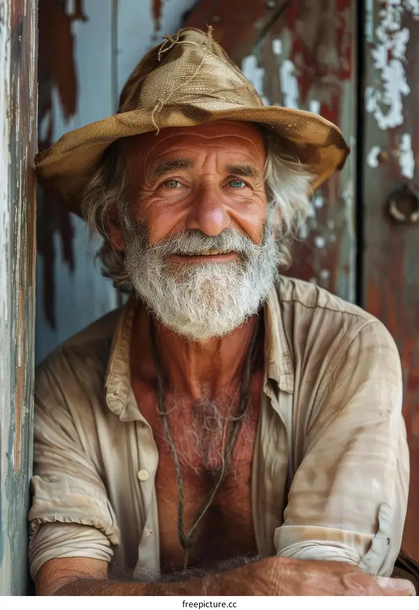 Portrait of a Senior Man in a Hat