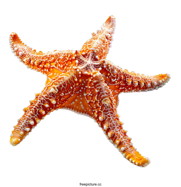 [Transparent Background PNG]Orange Starfish on White Background